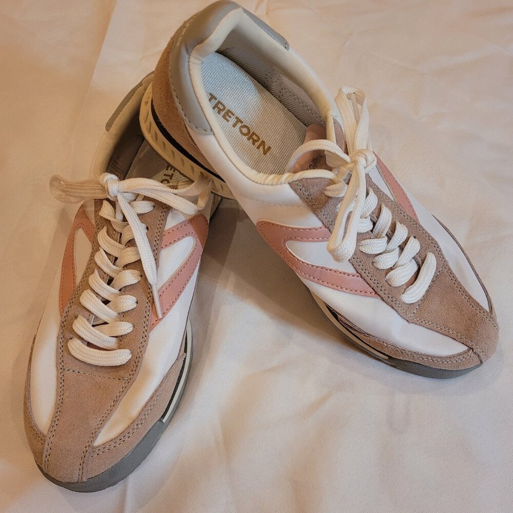 Tretorn Rawlins Casual Retro Sneakers Blush Leather Size 8.5